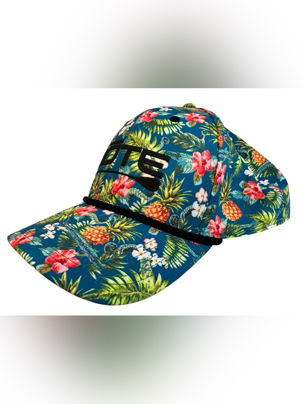 BOTE Tropical Floral Snapback Hat Pineapple Hibiscus Rope Cap Adjustable NWT